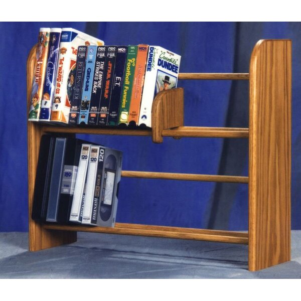 200 Series 80 DVD Dowel Multimedia Tabletop Storage Rack by Wood Shed