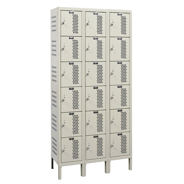 Heavy Duty 6 Tier 3 Wide Employee Locker by Hallowell