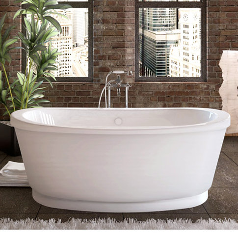 Dhoni 65.37 x 35.37 Freestanding Soaking Bathtub by Spa Escapes