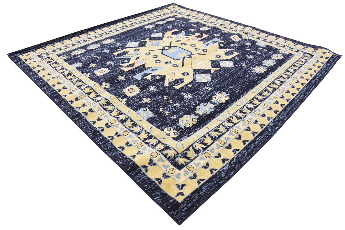 World Menagerie Valley Navy Blue Area Rug & Reviews Wayfair