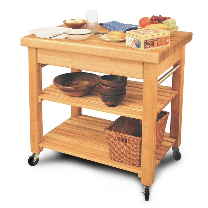 Catskill Craftsmen French Country Kitchen Island with Butcher Block Top & Reviews Wayfair