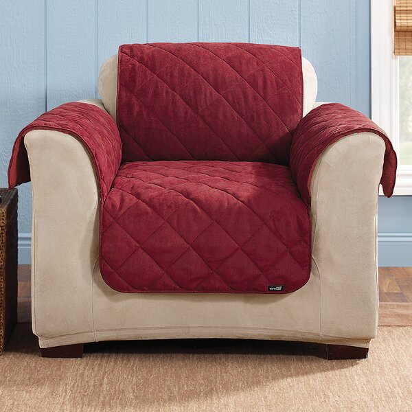 Soft Suede Box Cushion Armchair Slipcover By Sure Fit