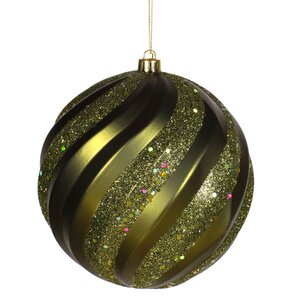 Glitter Swirl Shatterproof Christmas Ball Ornament