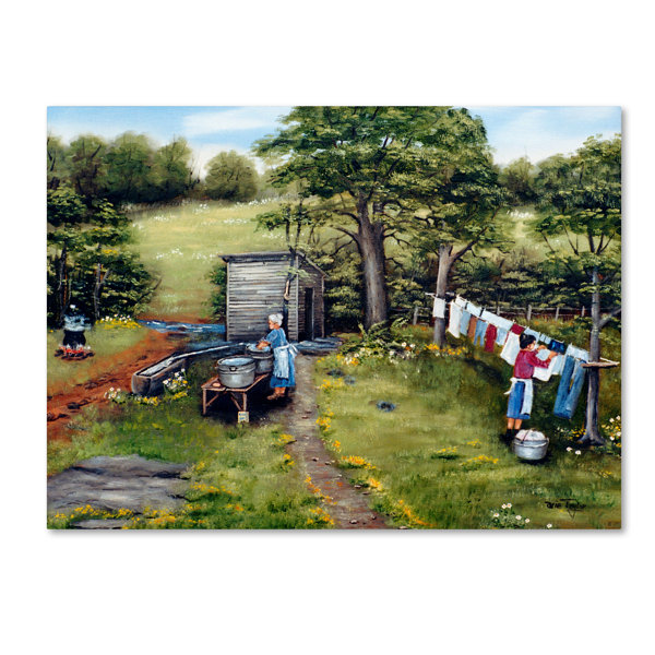 Trademark Art Blue Monday Oil Painting Print On Wrapped Canvas