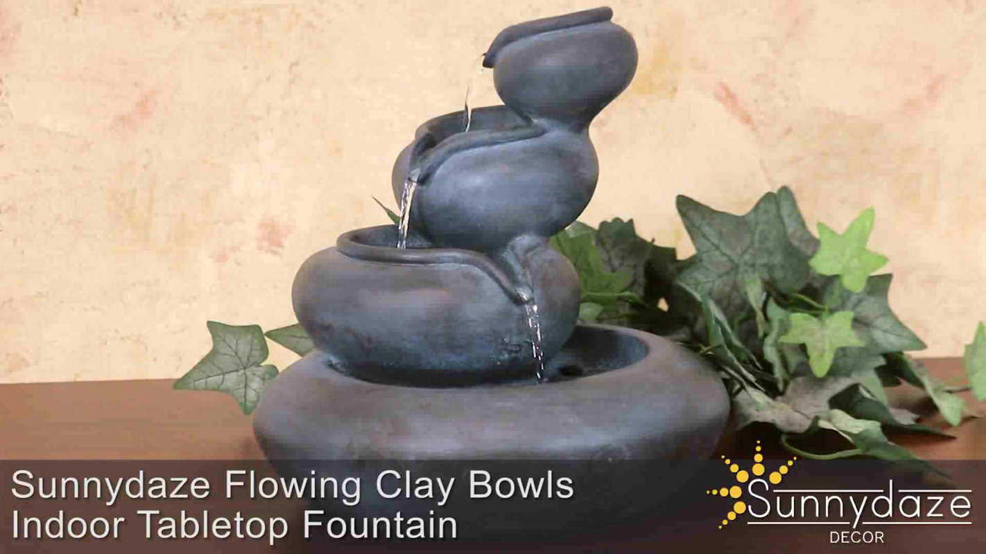 SunnyDaze Decor Polyresin 4 Tier Flowing Clay Bowls Indoor Tabletop ... SunnyDaze Decor Polyresin 4 Tier Flowing Clay Bowls Indoor Tabletop ...