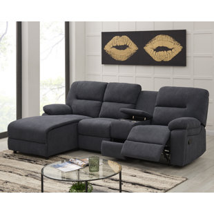 Chaise Sofa Small Sectional Reclining Sectionals You Ll Love Wayfair Elosie Reclining Sectional