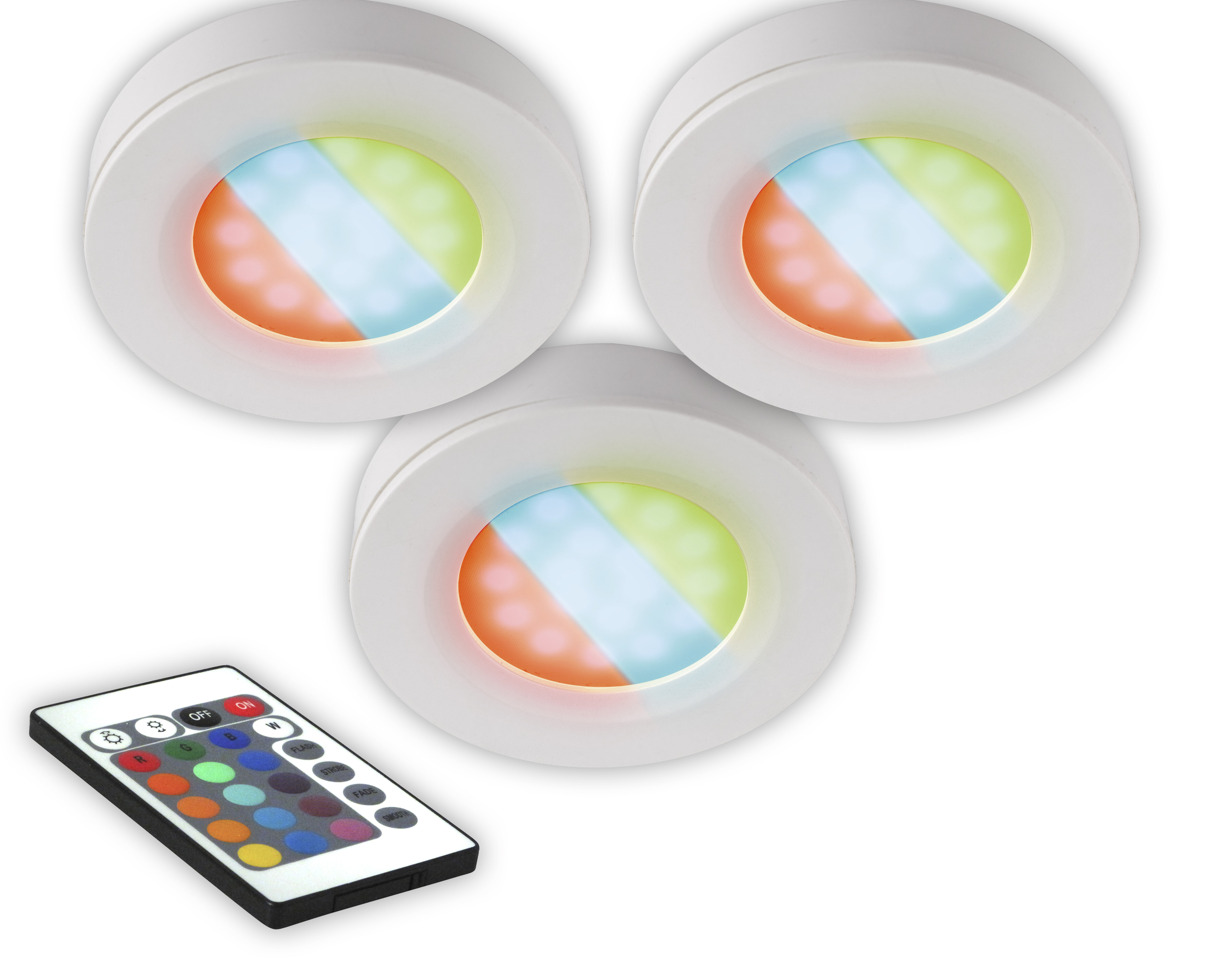 Bazz Rgb Led Under Cabinet Puck Light Wayfair