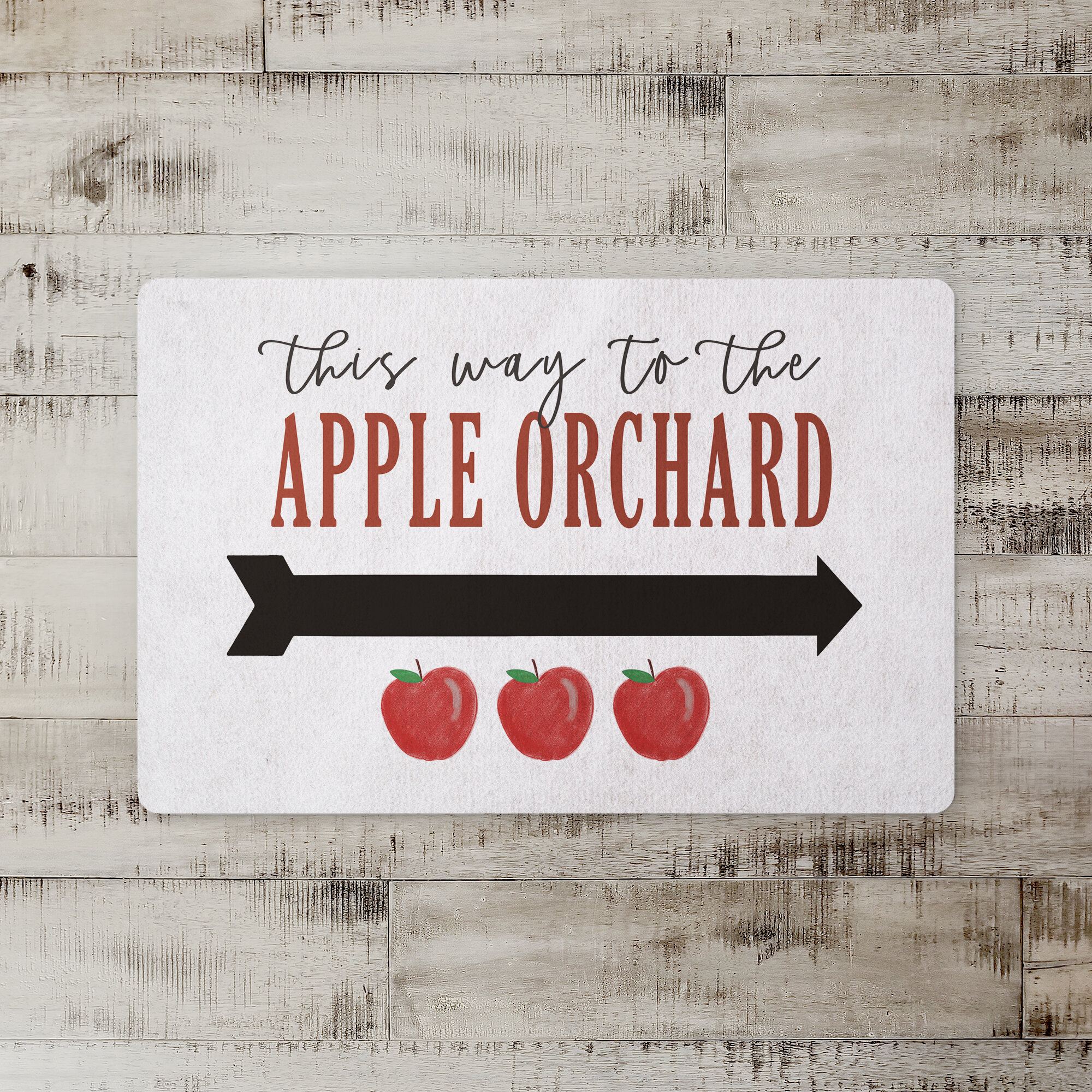 Tadlock This Way To The Apple Orchard Kitchen Mat