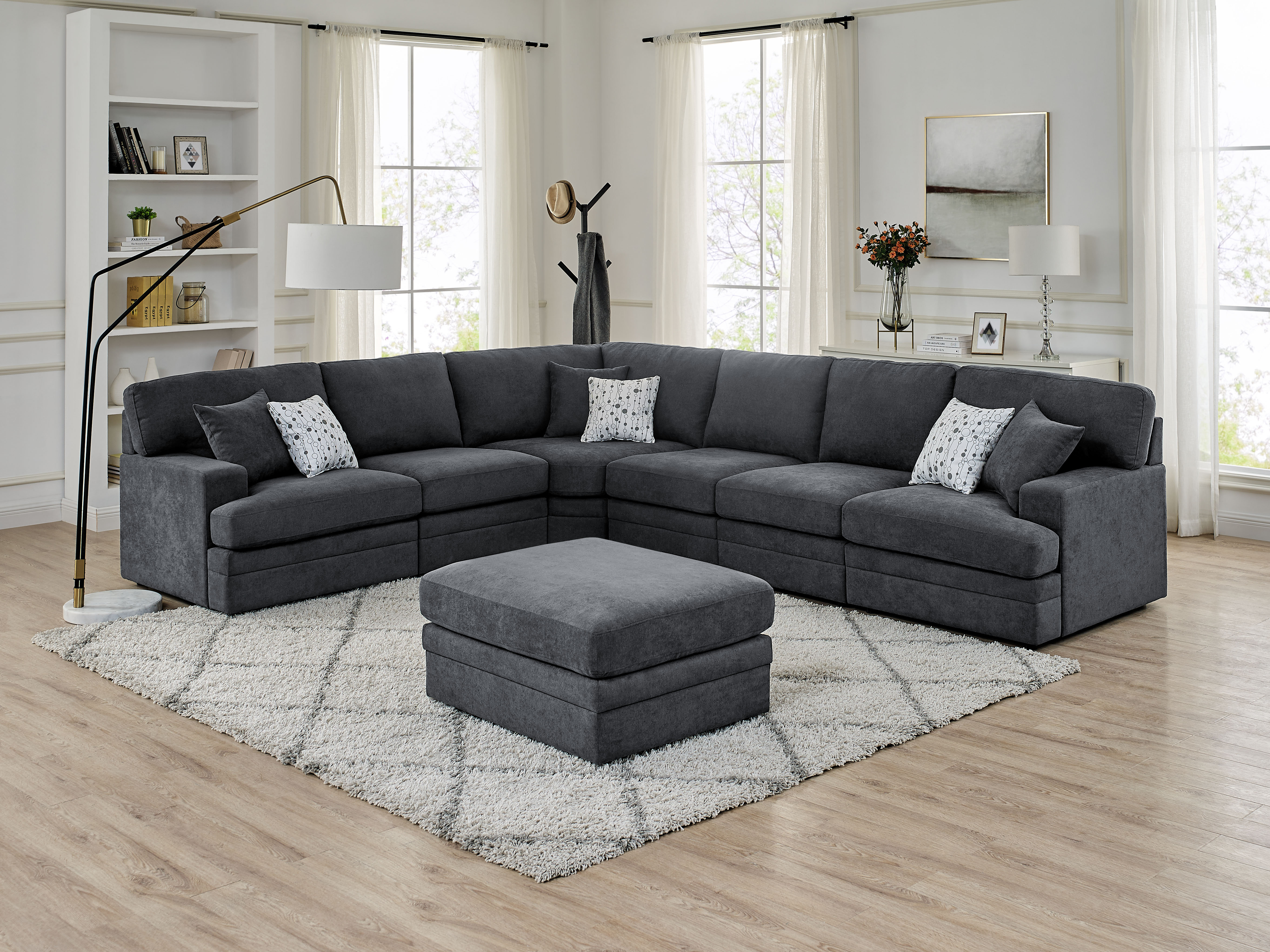 Ebern Designs Episkopi 5 Seater Large 141 Right Hand Facing Ebern Designs Episkopi 5 Seater Large