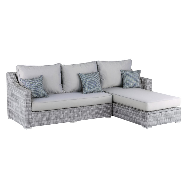 Elle Decor Vallauris Storage Patio Sectional With Cushions