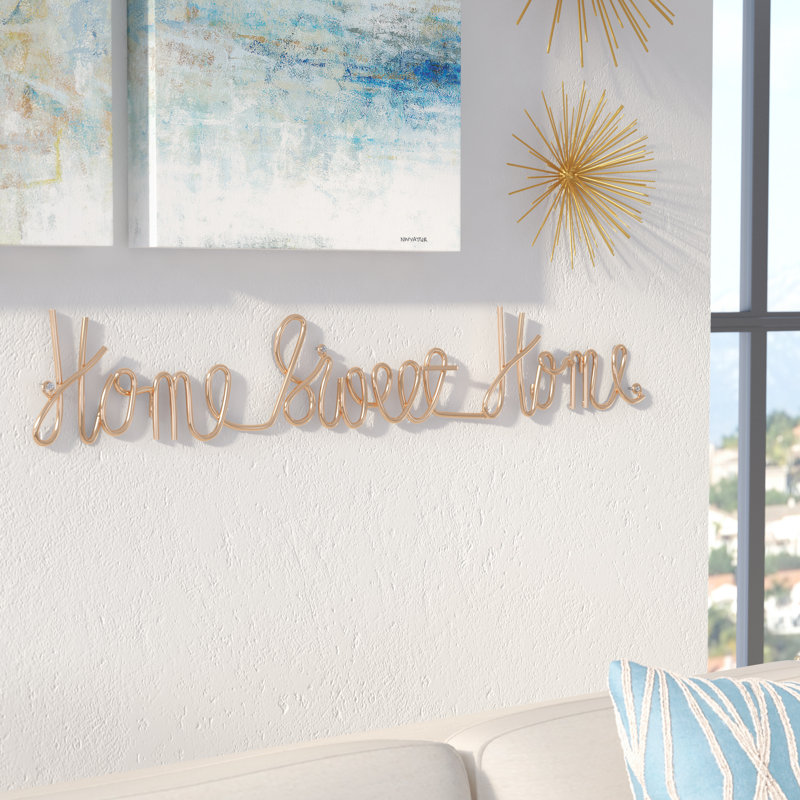 Latitude Run Home Sweet Home 3d Cursive Wall Decor Reviews Wayfair