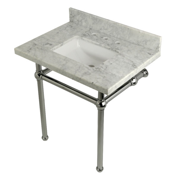 Carrara Marble 22 Single Bathroom Vanity Set by Kingston Brass