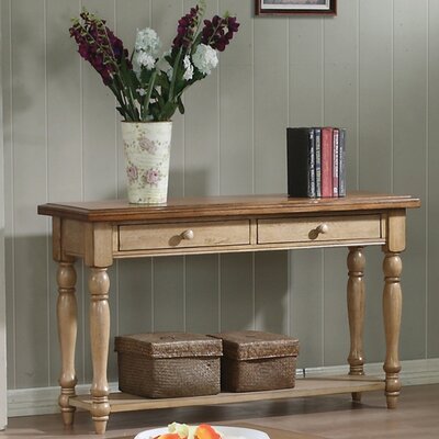 Three Posts Courtdale 50" Solid Wood Console Table  Color: Almond and Wheat