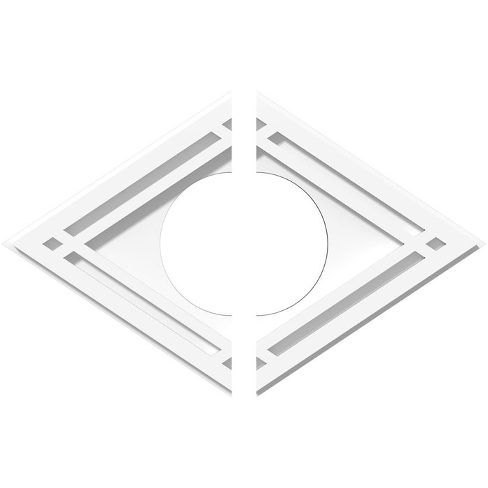 Ekena Millwork Diamond Architectural Grade Pvc Ceiling Medallion