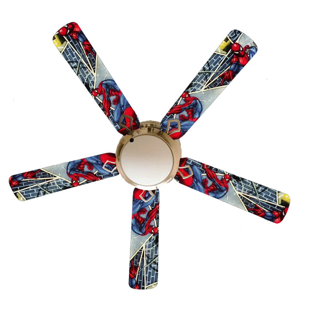 888 Cool Fans 52 Spiderman Superhero 5 Blade Ceiling Fan Light