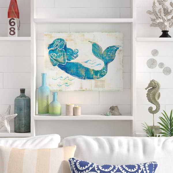 'On The Wave II' Painting nautical decor shabby chic wall decor
