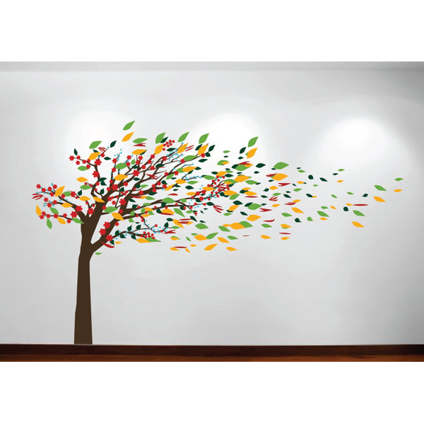 Innovative Stencils Wind Blowing Tree Cherry Blossom Nursery Wall Decal &  Reviews | Wayfair