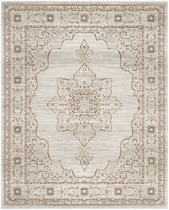 Three Posts Balon Cream/Gold Area Rug & Reviews Wayfair