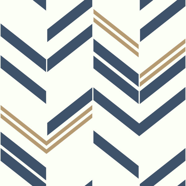 Mistana Timm Chevron And Herringbone 16 5 L X 20 5 W Peel And Stick Wallpaper Roll Reviews Wayfair