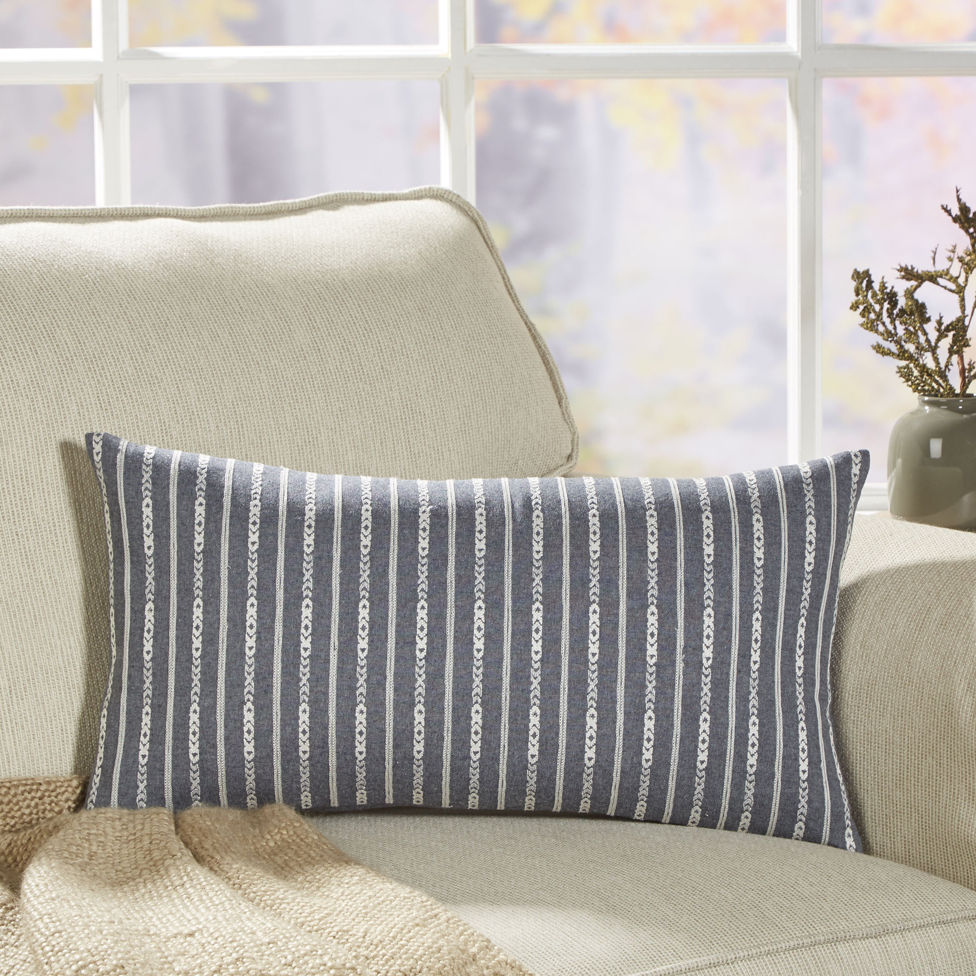 chambray pillow cover