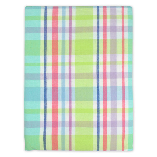 Spring Plaid Round Tablecloth by Design Imports