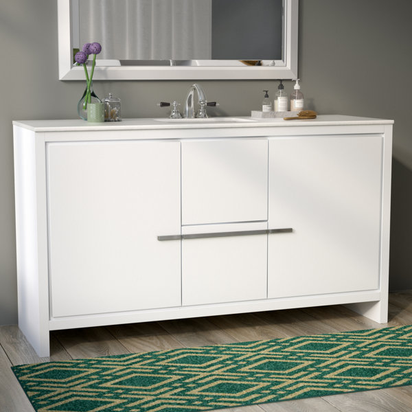 Bosley 60 Single Modern Bathroom Vanity Set by Mercury Row