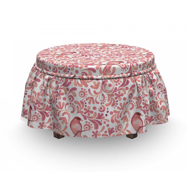 Salmon Ottoman Slipcover (Set Of 2) By East Urban Home