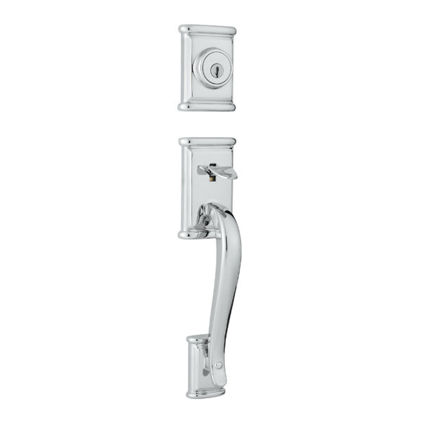 Ashfield Double Cylinder Entrance Handleset with Smartkey, Exterior Handle Only by Kwikset