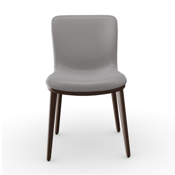 Annie Leather Upholstered Side Chair by Calligaris Calligaris