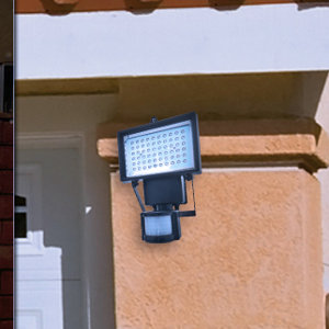 Solar Powered Motion Activated LED 60-Light Outdoor Flood Light (Set of 2)