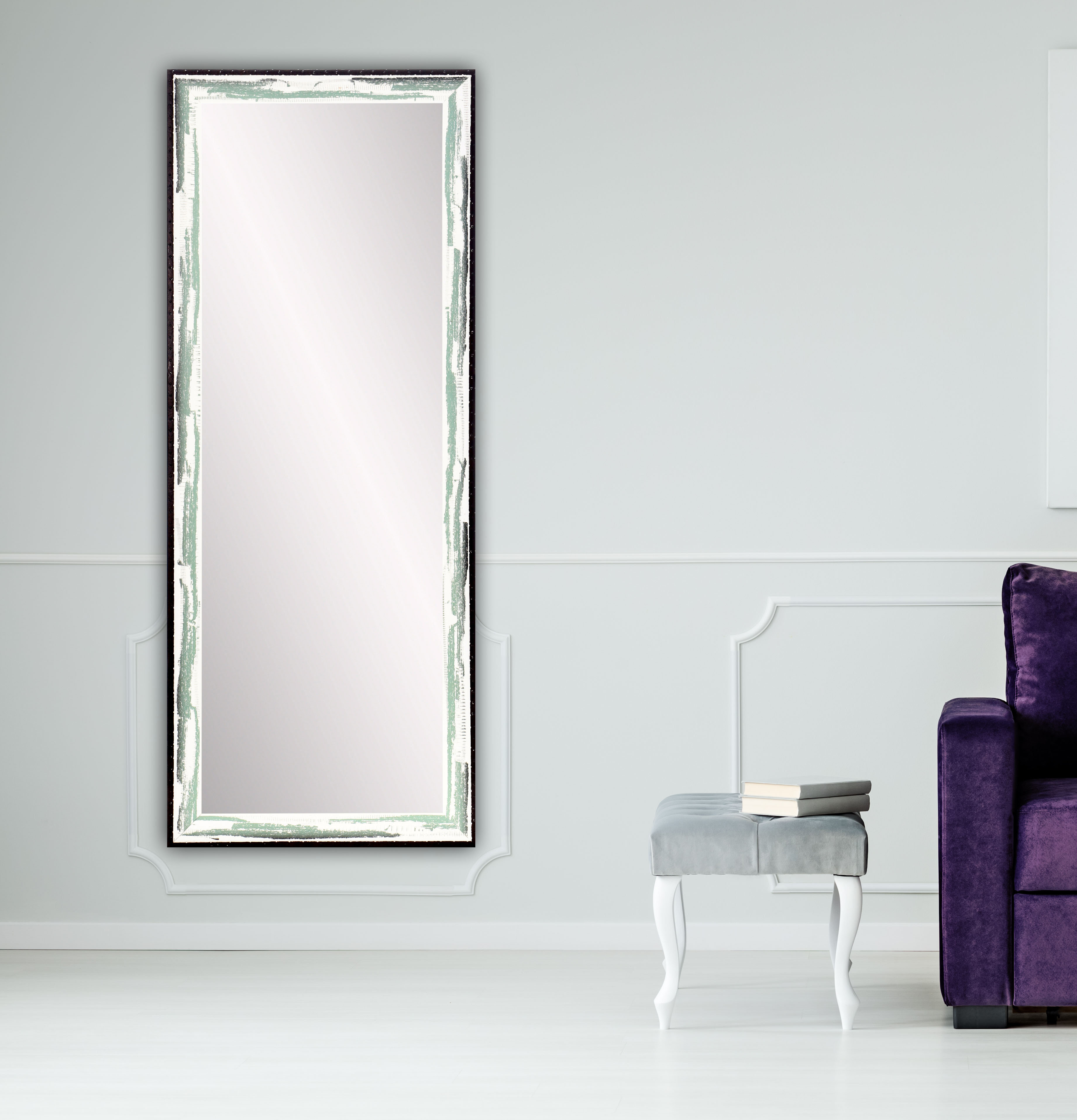 Highland Dunes Marler Wooden Industrial Full Length Mirror Wayfair