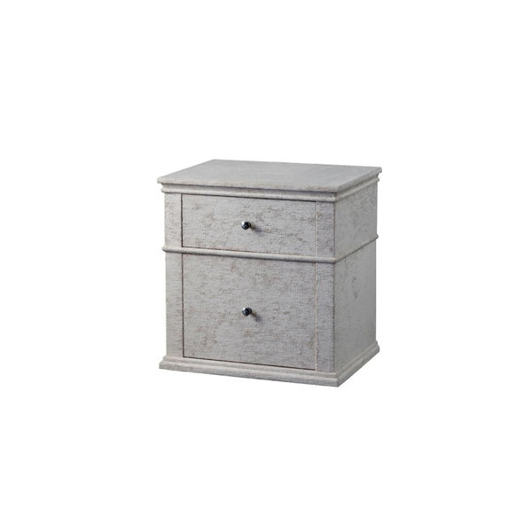 Grable Fabric Upholstered Wooden 2 Drawer Nightstand By Gracie Oaks New Design