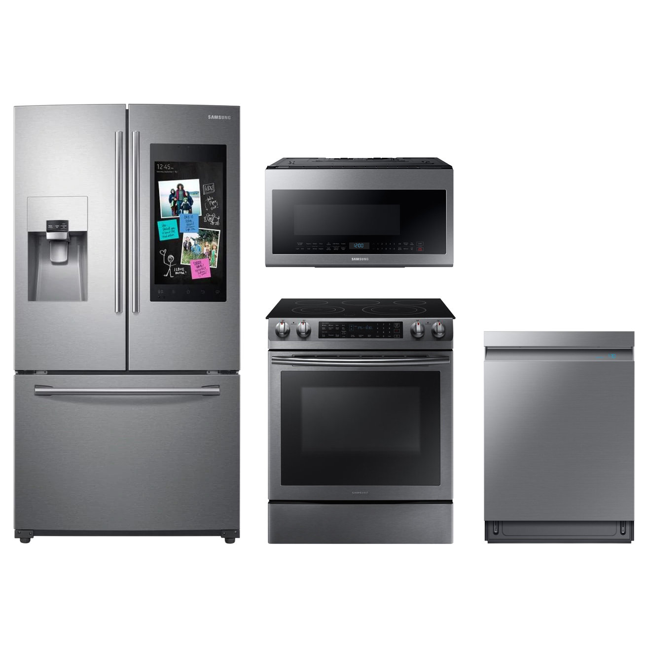 Samsung 4 Piece Kitchen Package With French Door Refrigerator 30