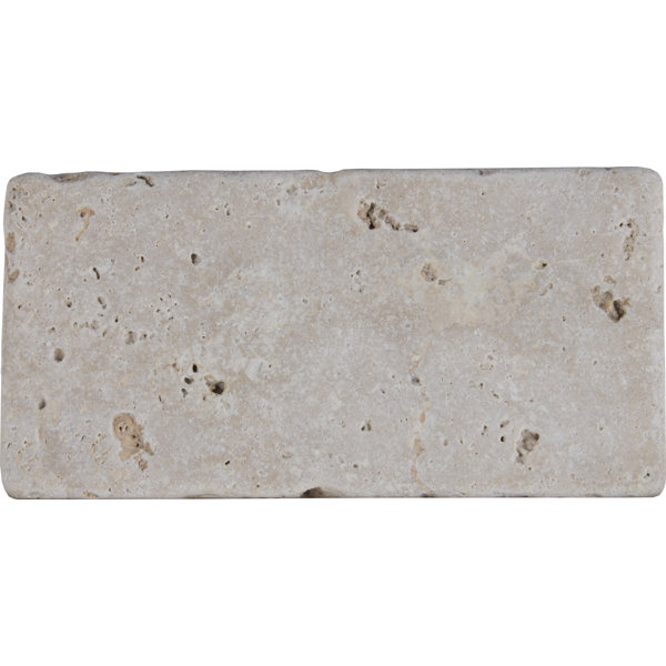 Tuscany Classic 3 x 6 Travertine Subway Tile in Tumbled Beige by MSI