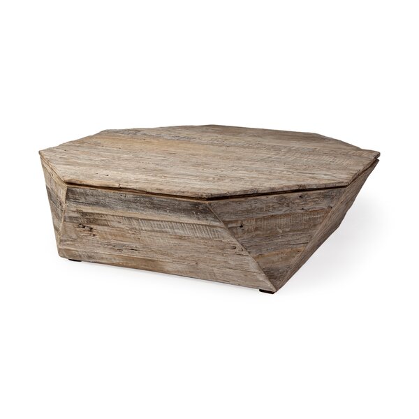 Phillips Solid Wood Block Coffee Table With Storage By Union Rustic