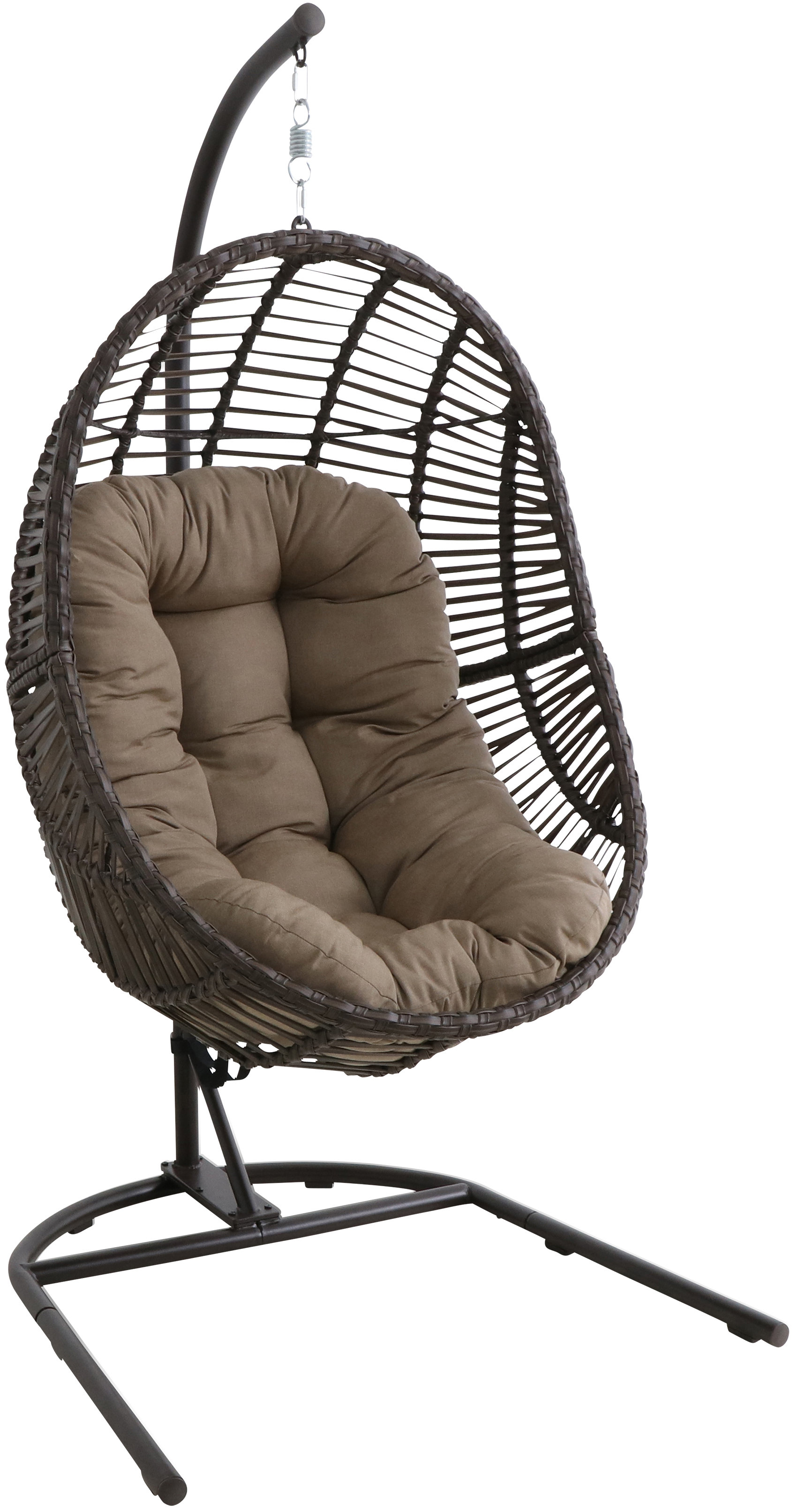 Bayou Breeze Scott Wicker Hanging Egg Swing Chair With Stand Wayfair
