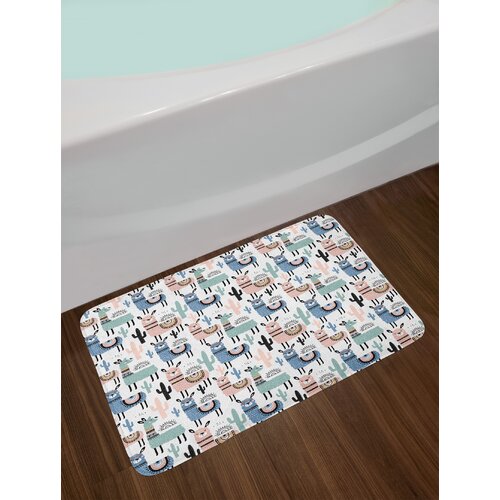 East Urban Home Ambesonne Llama Bath Mat By Children Cartoon