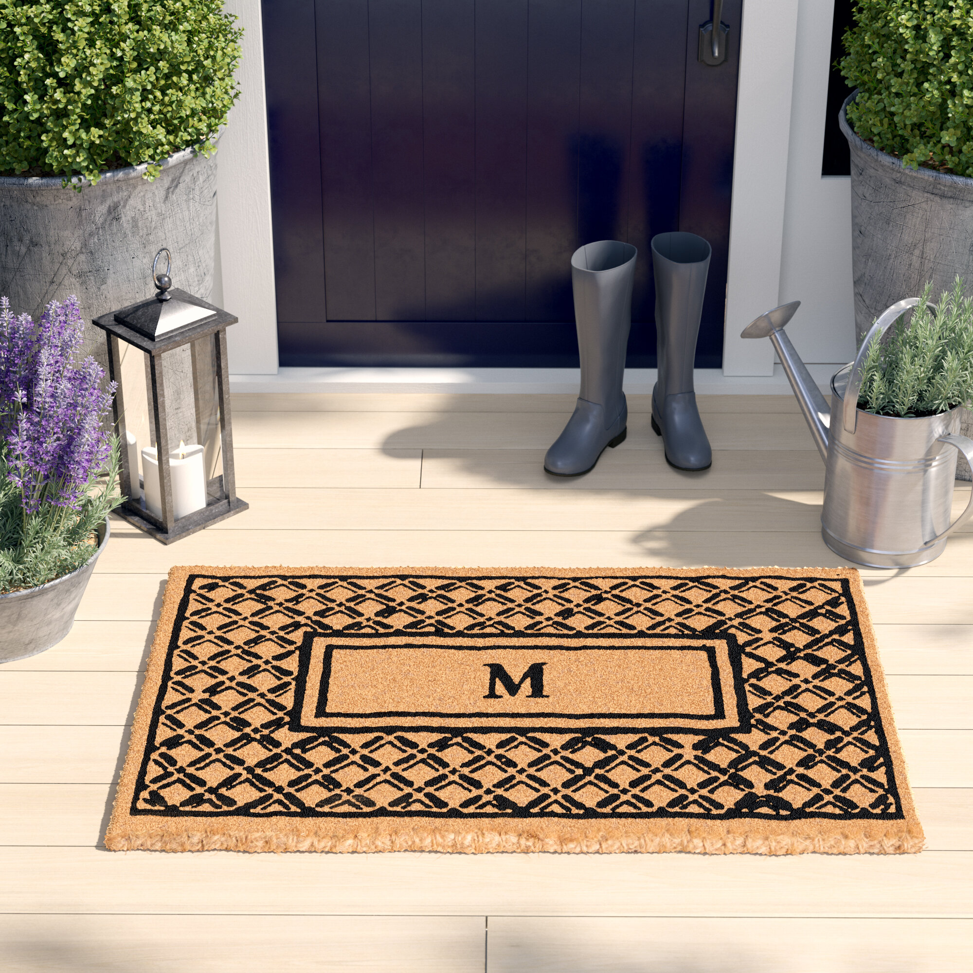 Birch Lane Heritage Belamy Monogrammed Welcome Outdoor Door Mat