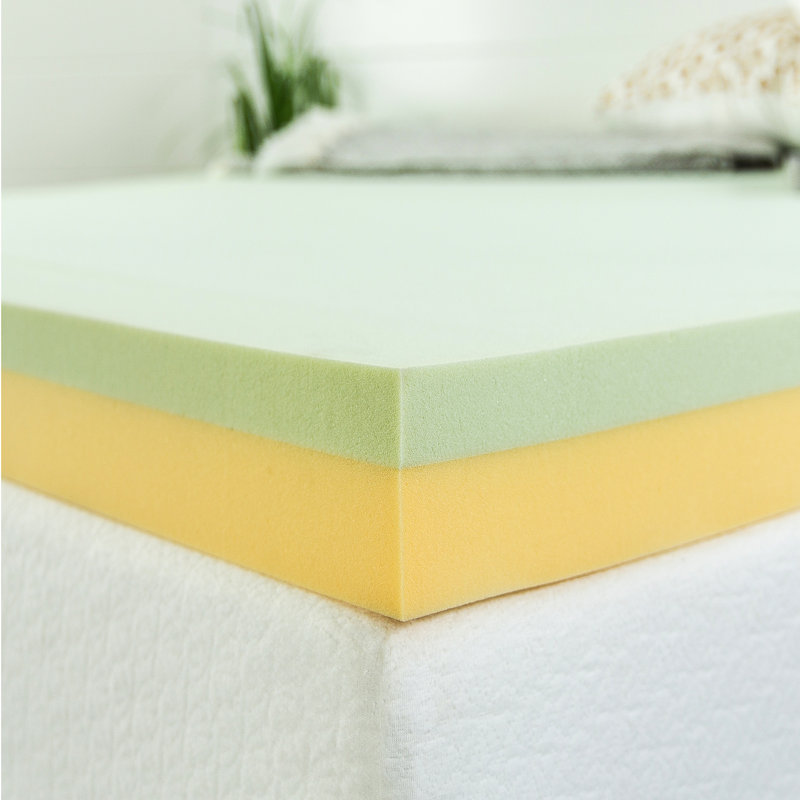 White Noise 4 Memory Foam Green Tea Infused Mattress Topper