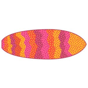 Surf Time Wavy Sea Area Rug