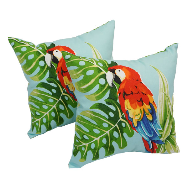 Laxman Parrot Palm Indoor/Outdoor Throw Pillows