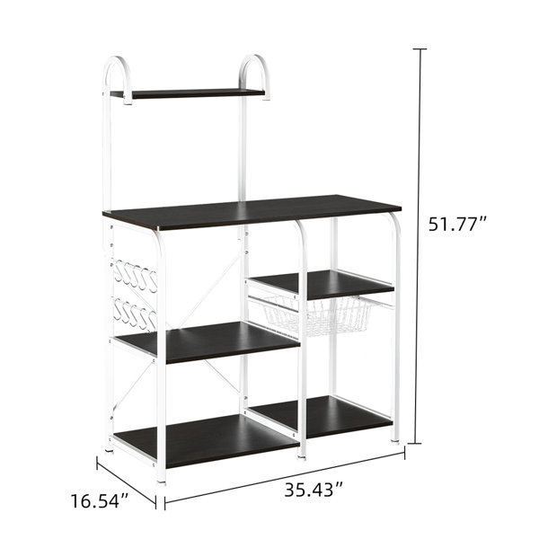 35.5'' Steel Standard Baker's Rack with Microwave Compatibility