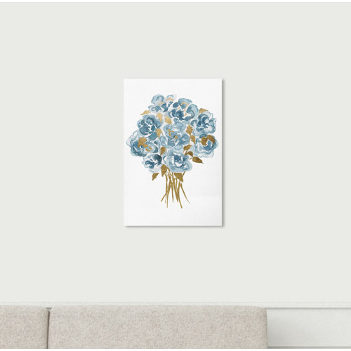 Something Blue - Painting Print East Urban Home Size: 38.1cm H x 25.4cm W x 3.81cm D, Format: Wrapped Canvas