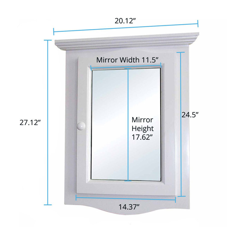 Charlton Home Eskew 20 13 X 27 Corner Mount Medicine Cabinet 27 13 Corner Mount Medicine Cabinet