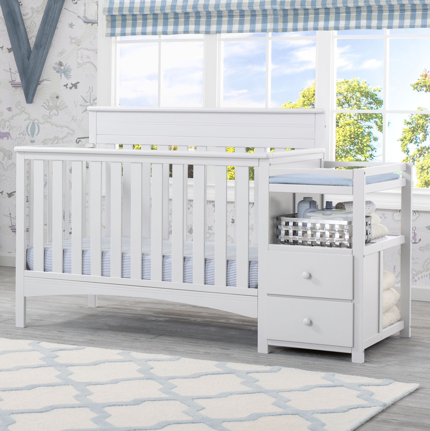 Delta Children Presley 3 In 1 Convertible Crib And Changer