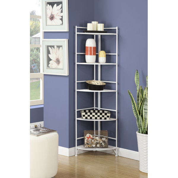 Hockensmith 5 Tier Folding Corner Unit Bookcase by Zipcode Design