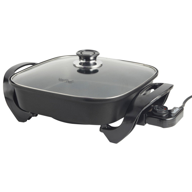 VonShef Square Multi Cooker Electric Skillet With Lid & Reviews