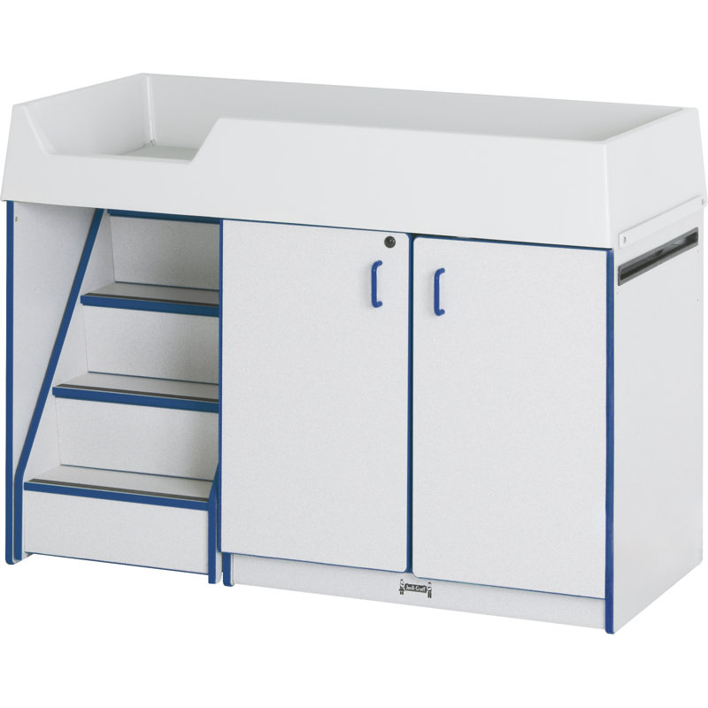 Jonti Craft Rainbow Accents Diaper Changing Table With Pad And