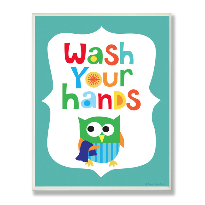 Viv Rae Stella Blue Wash Your Hands Owl Wall Plaque Reviews