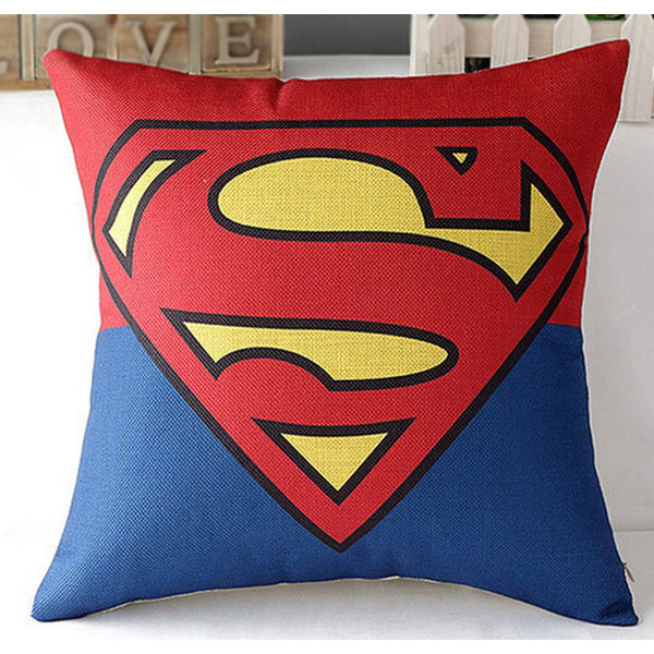 Lillowz Superheroes Superman Cotton Throw Pillow Wayfair